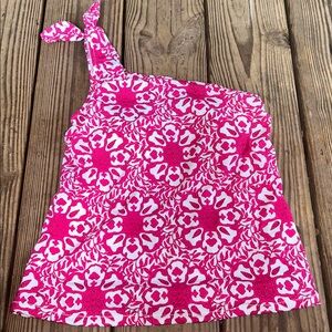 Vineyard vines womens one shoulder bathing suit top tankini